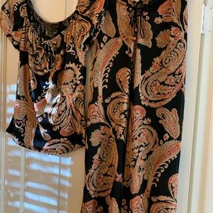 Top/matching skirt. Peasant style.